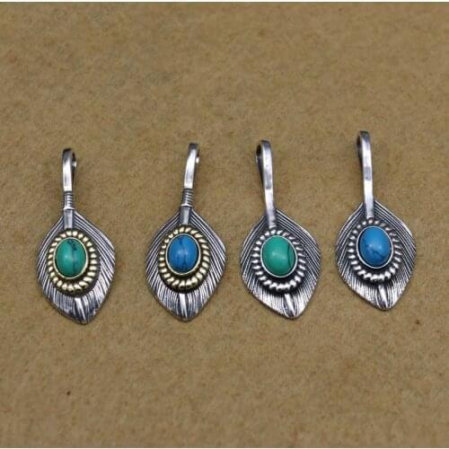 Takahashi Kagura Goros 925 Sterling Silver Men And Women Flying Eagle Feather Pendant Long Pendant