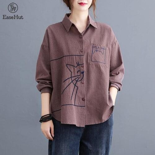 Женские рубашки в клетку EaseHut China At AliExpress