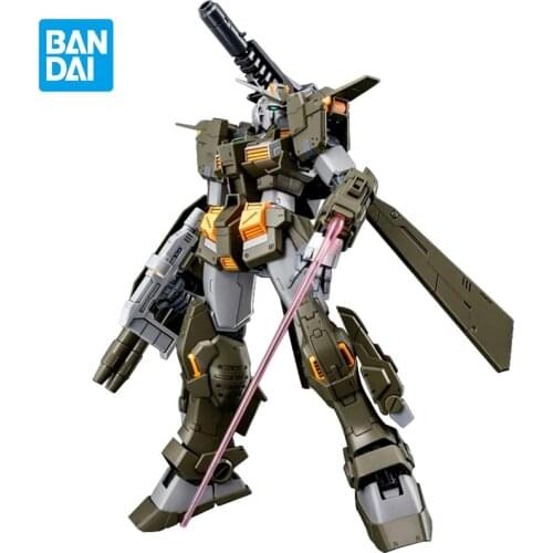 Bandai MG 1/100 FA Gundam Massproduction Anime Figure Assembled Model Turbulence Type Action Figures Toys Childrens Gifts