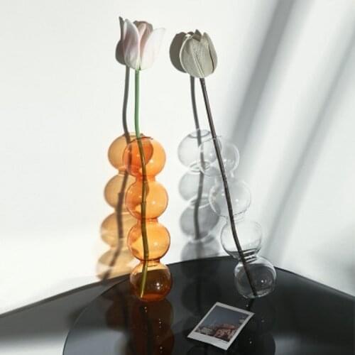 INS Crystal Ball Bubble Glass Vase Home Decor Flower Art Arrangement Hydroponics Ware Home Decoration Tabletop