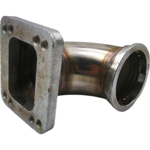304 Stainless Steel, V-Band 90 Degree Elbow Adapter Flange Kit, for T3 T4 Turbocharger, Chargers Parts, Car Accessories