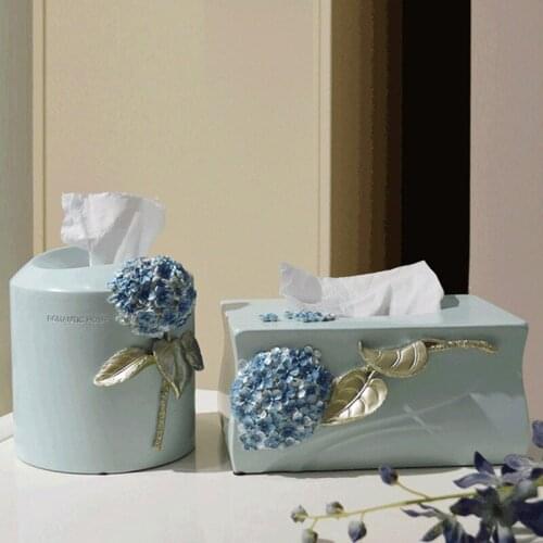 Resin creative European style living room desktop tissue box home napkin paper box pumping box remote control storage box