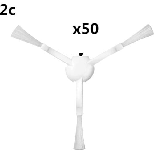 50pcs Washable Sweeping robot Accessories Side bursh For xiaomi mijia Mi Robot Vacuum mop 2c Robot Vacuum Cleaner Parts Kits