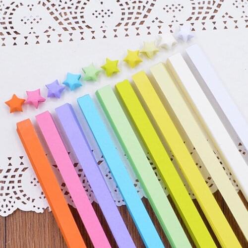 Mixed Color Paper Craft Set Handmade Folding Lucky Star Supplies Handwork DIY Decor Accessories Home DIY Paper Made Cards Gift