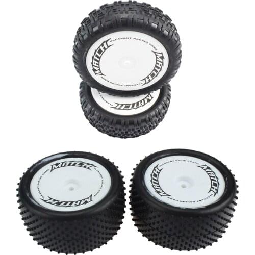 Pack of 2 Tires Rubber 1/10 Scale 104001 Off Road Hobby Vehicles Model Wheel Sets Replacement