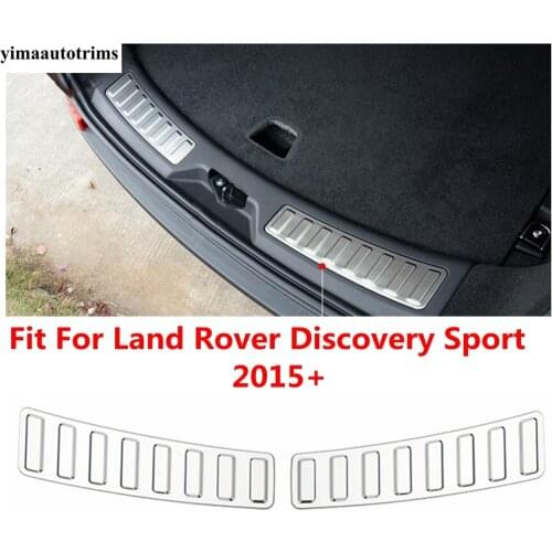 Rear Trunk Tailgate Door Bumper Sill Scuff Plate Lid Cover Trim Protection Accessories For Land Rover Discovery Sport 2015 -2021