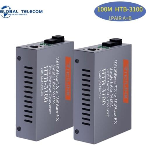 Netlink HTB-3100 Media Converter 10/100M Base Single Mode Simplex 25KM SC Port Fiber Media Converter