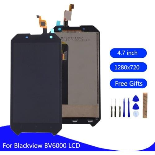 Original LCD For Blackview BV6000 LCD Display Touch Screen Mobile Phone Parts For Blackview BV6000 Screen LCD Display Free Tools
