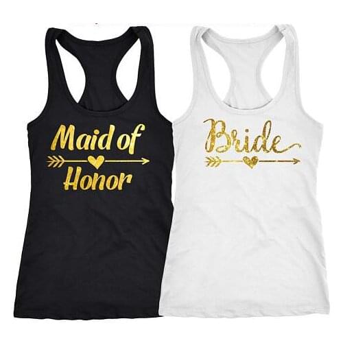 Personalized wedding Bride Team t shirts Matron of honor Bachelorette party bridesmaind tanks tops company gifts party favors