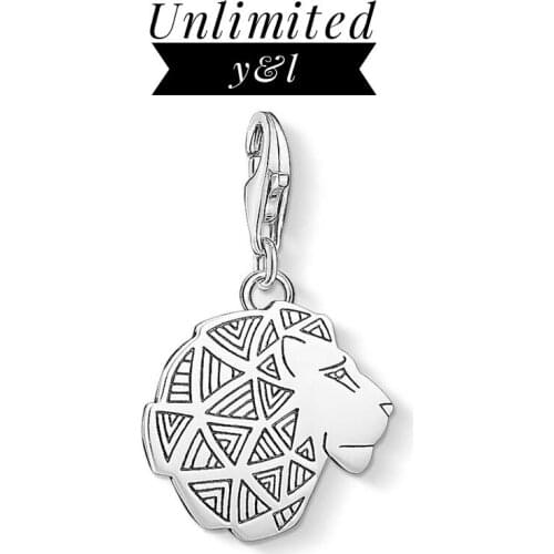 Lion Pendant Charms for DIY Jewelry Making 925 Sterling Silver Animal Jewelry Accessories Fit Bracelets Necklaces Women Men Gift