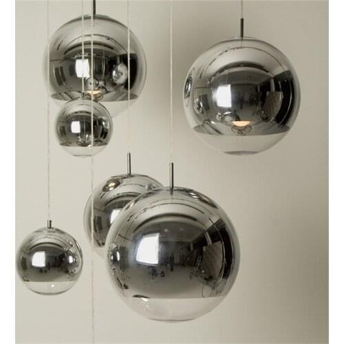 Nordic Electroplating Ball Pendant Lights for Living Room Dining Room Glass Hanging Lamp Modern Led Lamp Suspendu Light Fixture