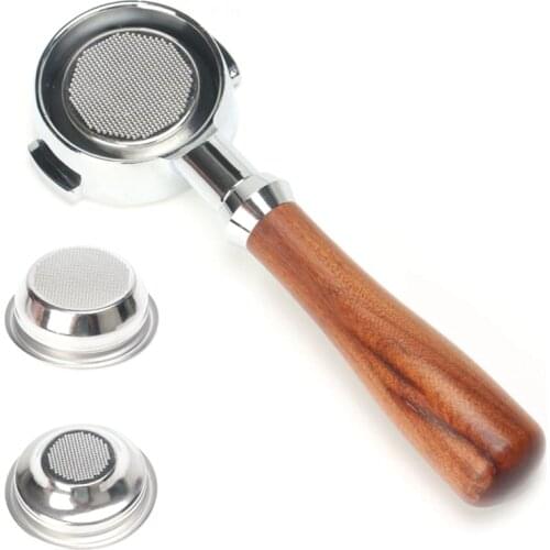 58MM Bottomless Portafilter Stainless Steel Professional Espresso Coffee Machine with 2 Cups Filter Basket Included