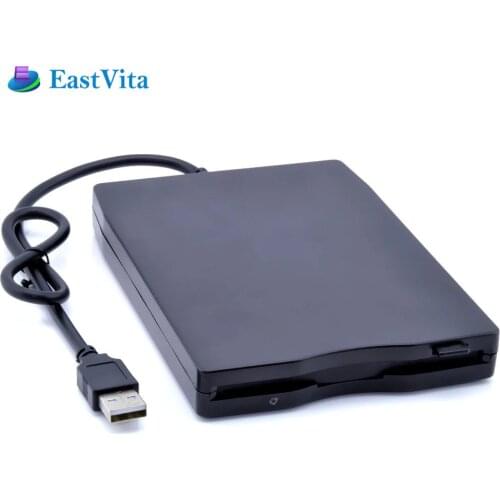 EastVita Portable External 3.5" USB 1.44 MB Floppy Disk Drive Plug and Play for PC Windows 2000/XP/Vista/7/8/10 Mac 8.6 r57