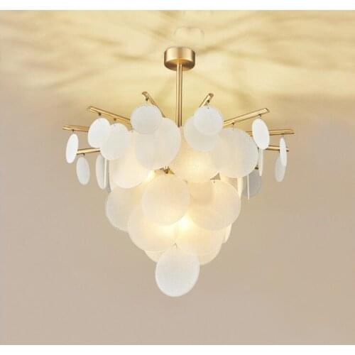 Postmodern minimalist bedroom chandelier personality creative light luxury living room dining room lamp art designer glass light