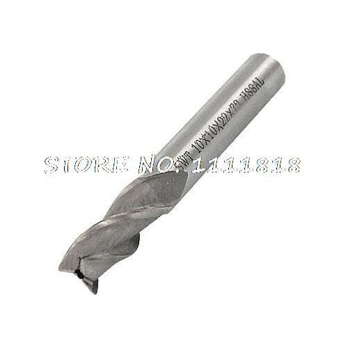 Straight Shank 10 x 10mm 3 Flute Solid End Mill Cutting Tool