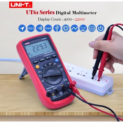 UNI-T Digital Multimeter UT61A UT61B UT61C UT61D UT61E AC DC Volt Ampere Ohm meter Capacitance Frequency Diode Duty cycle tester