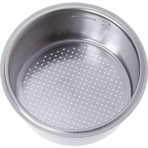 High Quality Coffee Tea Filter Basket Silver Stainless Steel Coffee Machine 2 Cup 51mm Non Pressurized Filter Basket