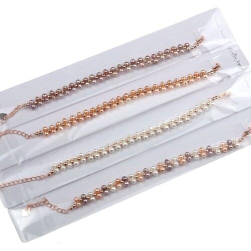 HOT CHEAP Freshwater Real Natural Pearl Bracelet Bangle for Women Lady Girls Female Beautiful Jewelry Party Gift 10pcs/lot