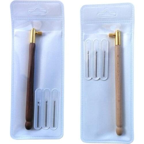 10pcs/lot Embroidery Punch Needle with 3 Needles Punch Pen Embroidery Cross Stitch Craft Kit French Crochet