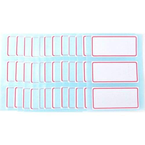 12sheets/pack Self Adhesive Label Blank Note Label Bar Sticky White Writable Name Stickers New Arrival