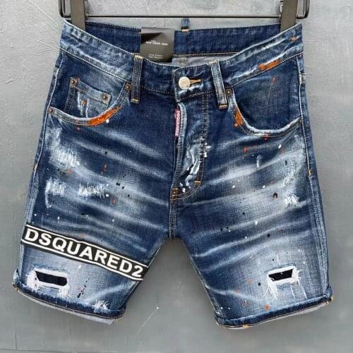 2021 New Style DSQ2 Fashion Trend Ripped Paint Dot Mens Jeans D917