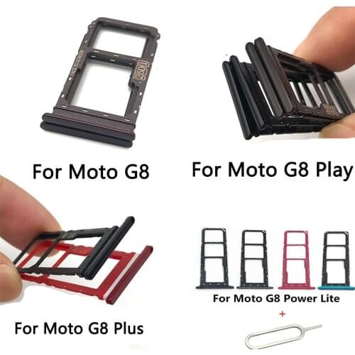 5PCS SIM Card Tray Slot Holder Replacement Part For Motorola Moto G8 G8 Plus G8 Play G8 Power Lite
