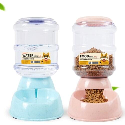3.8L Large Automatic Pet For Feeder Drinking Fountain For Cats Dogs Environmental Plastic Dog Food Bowl Pets Water Dispenser