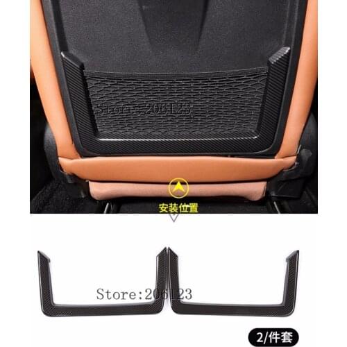 Car Accessories 2pcs Carbon Fiber Style For Alfa Romeo Giulia 2017 ABS Plastic Seat Back Frame Cover Trim Auto Parts
