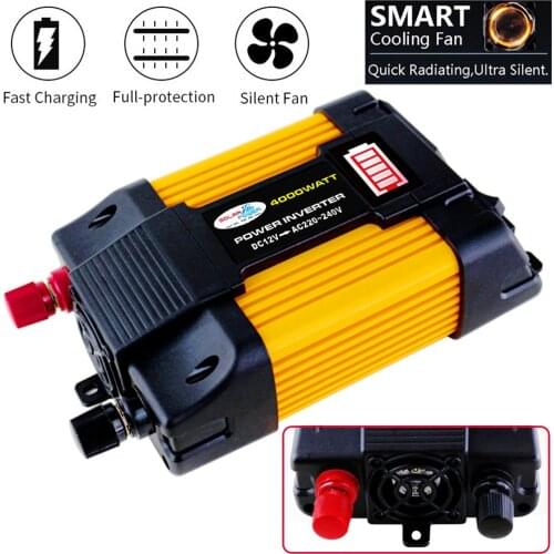 6000W/4000W Car Power Inverter LED Voltage Capacity Display Transformer Converter 12V To 110V/220V Dual USB Inverter