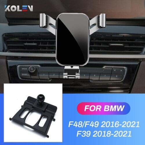 Car Mobile Phone Holder For BMW X1 F48 F49 2016-2021 X2 F39 2018-2021 Gravity Stand Car Cell Phone GPS Mount Navigation Bracket