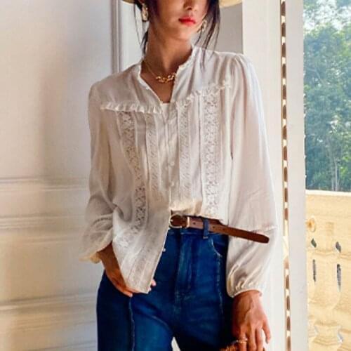 AYUALIN Collar Blouses