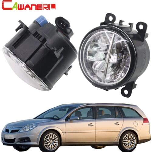Cawanerl 2 Pieces Car Styling LED Fog Light Bulb 4000LM/Set 6000K White Daytime Running Lamp DRL 12V For Opel Vectra C 2002-2008