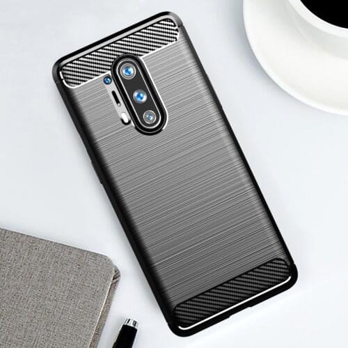For OnePlus8 Pro Case Flexible TPU Silicone Cover Carbon Fiber Pattern Brushed Cases For OnePlus 6T 6 7T 7 8 Pro Nord Phone Case
