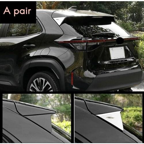 For Toyota Yaris Cross 2020 2021 Chrome ABS Exterior Side Rear Window Spoiler Triple-cornered Cover Trim