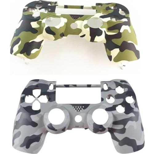 Camouflage Soft Touch Grip Front Housing Shell Faceplates Cover for PS4 Controller Dualshock 4 Gamepad JDM-001 JDM-011 JDM-020