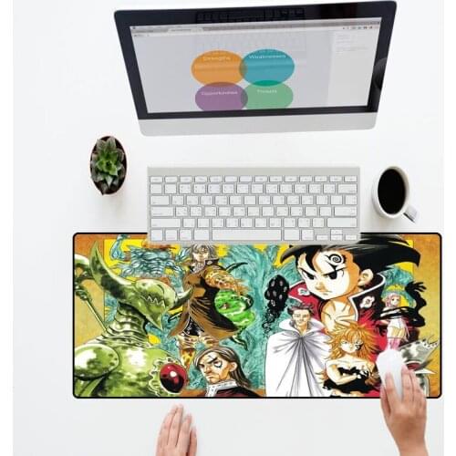 XGZ Diy Print Anime Wallpaper Mouse Pad Nanos No Taizai Large Game Player Office Desk Mat Laptop Keyboard Gamer Mouse Pads