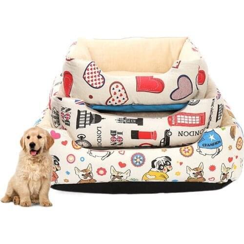Pet Bed Removable Washable Bed Small Medium-sized Cats Dogs All Seasons Non-deformation Elastic Comfortable Warm Waterproof Sofa