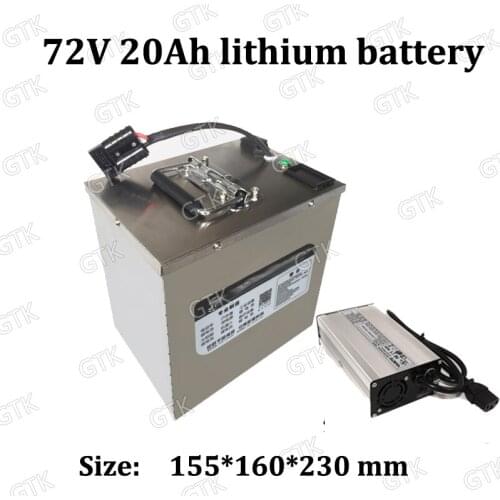 GTK 72v 20Ah lithium ion lithium battery pack li-ion with BMS for 3000w electric bike Vehicles golf scooter carts kit + 5A