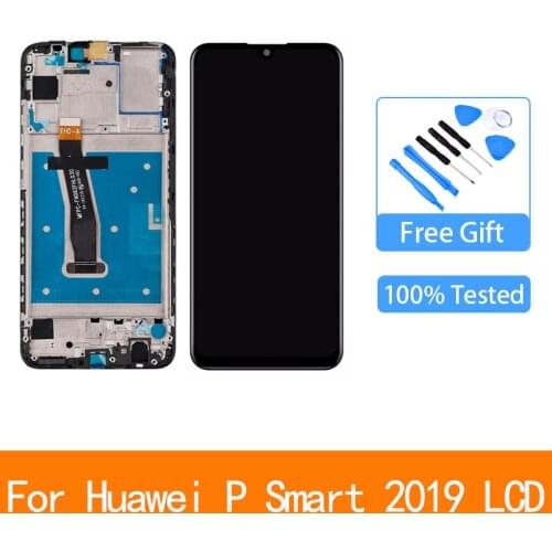 Original For Huawei P Smart 2019 LCD Display with Touch Screen Digitizer Assembly With Frame For P smart 2019 Repair Part
