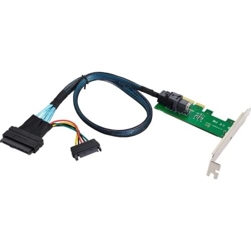 PCI-E 3.0 4.0 to SFF-8643 Card Adapter and U.2 U2 SFF-8639 NVME PCIe SSD Cable for Mainboard SSD