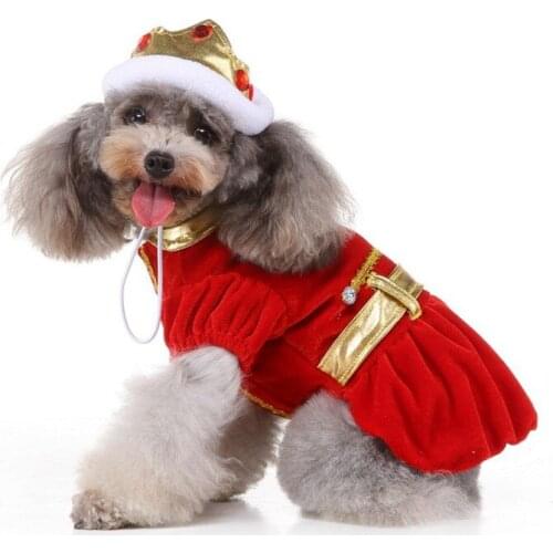 Pet Dog Clothes Cosplay King Outfits Costumes Holiday Party Halloween Special Events Costume Pet Decoration Supplies