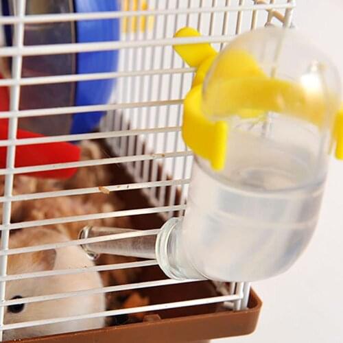 50ml Pet Hamster Drinking Water Dispenser Feeder Bottles Leak-proof Vacuum Plastic Watering Hamster Cage Water Cup