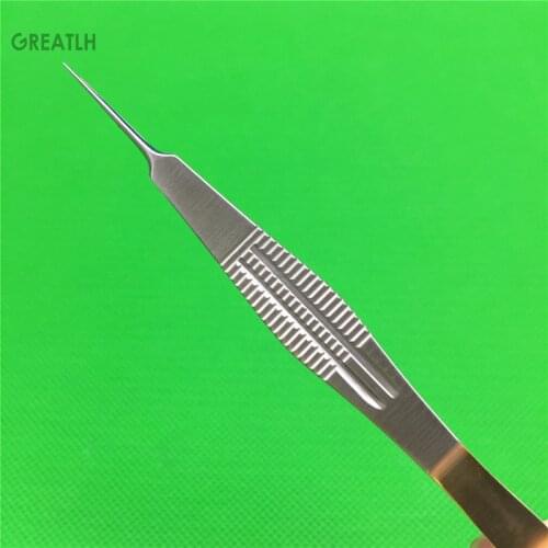 Stainless steel Straight Castroviejo Tying Forceps 105mm with 6mm tying platform forceps ophthalmic tweezer instrument