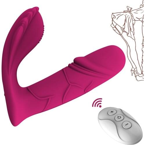 Realistic Silicone Dildo Remote Control Vibrator Dual Motor Massager G-spot Clitoral Stimulator Female Masturbator Adult Sex Toy