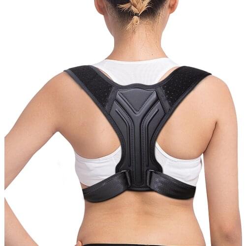 Men Women Adjustable Upper Back Brace Posture Corrector for Neck Shoulder Support