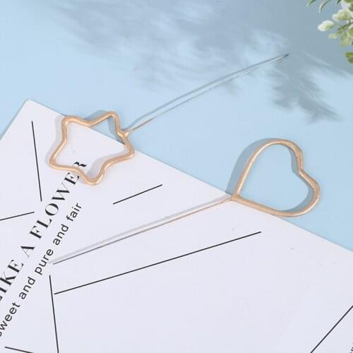 Romantic Star Love Shaped Wedding Birthday Party Candle Cake Topper Decoration New