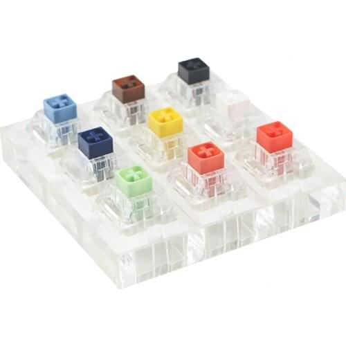 Cherry MX Switch Tester Shaft Cover Transparent Keycap Base Mechanical Keyboards 9-Key Switch Testing Tool acrylic base