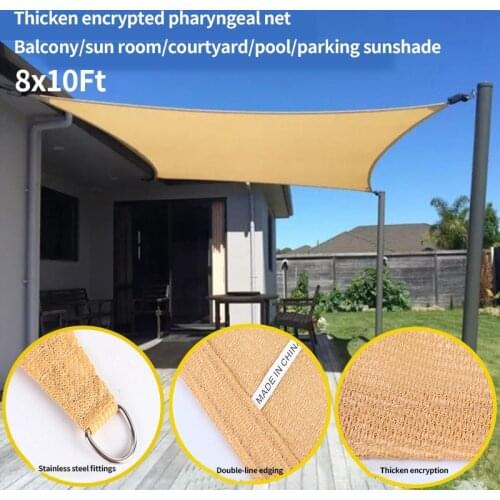 8X10Ft Sun-Shelter Garden Net Greenhouse Cover Sun Shade Sail Outdoor Garden Rectangle Awning Plants Cover Shelter