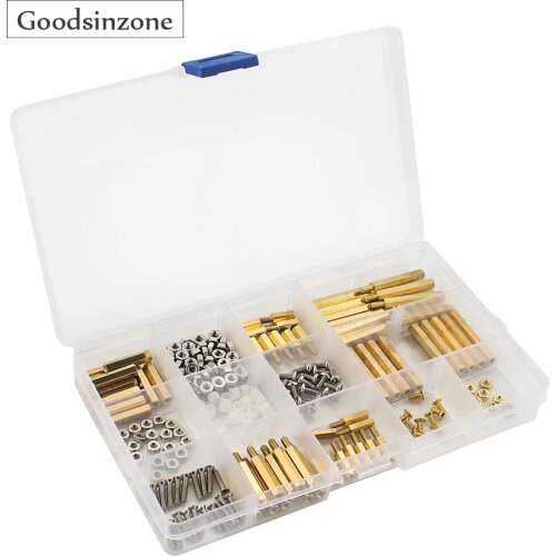 210PCS/Lot Raspberry Pi Installation Tool M3 M2.5 Series Hex Brass Standoff+Screws+Nuts Kit for Arduino Robot DIY with Box