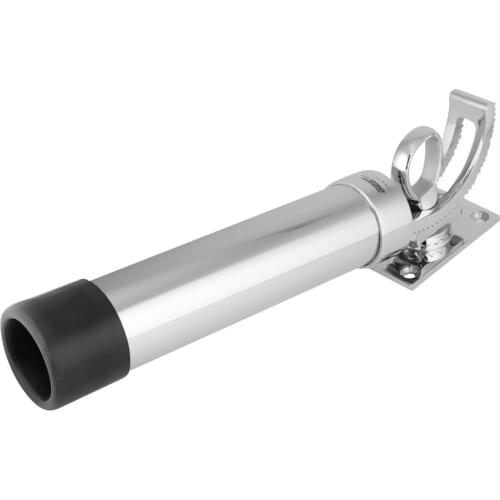 360 Degree Rotation Adjustable Deck Mount Stainless Steel 316 Fishing Rod Holder for Boat and Kayak Fishing